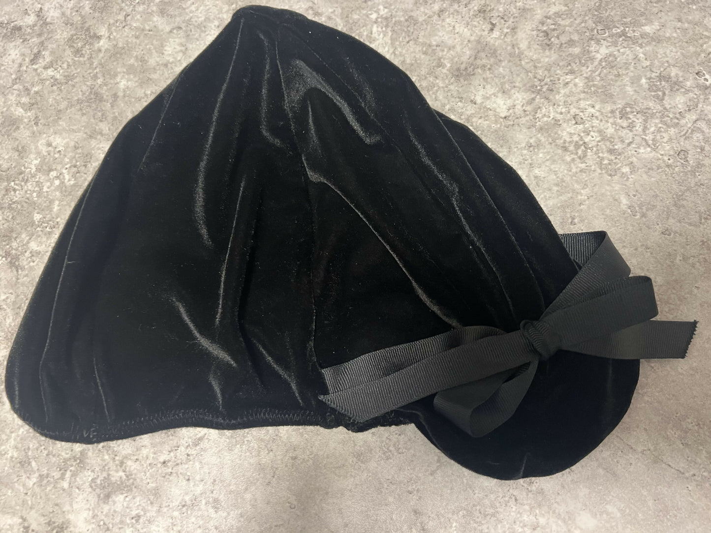 Black Velvet Helmet Cover
