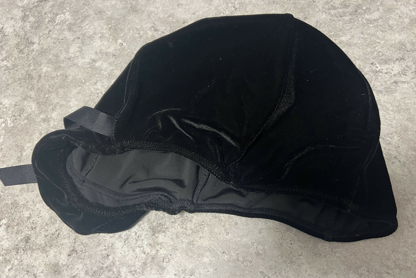 Black Velvet Helmet Cover